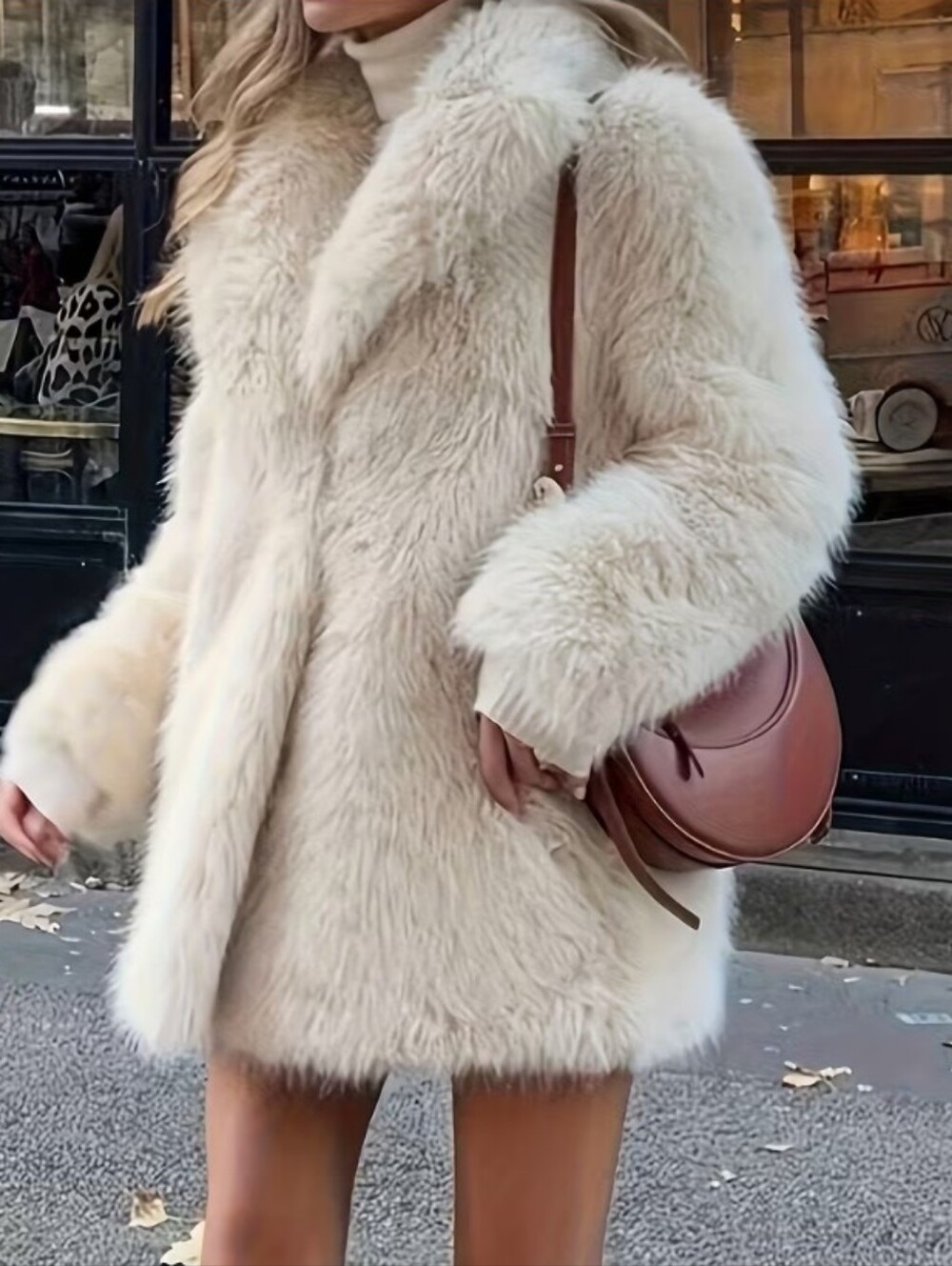 Autumn Winter New Women'S Warm Fluffy Faux Coat Fashion Elegant Vintage Style - Picture 5 of 5